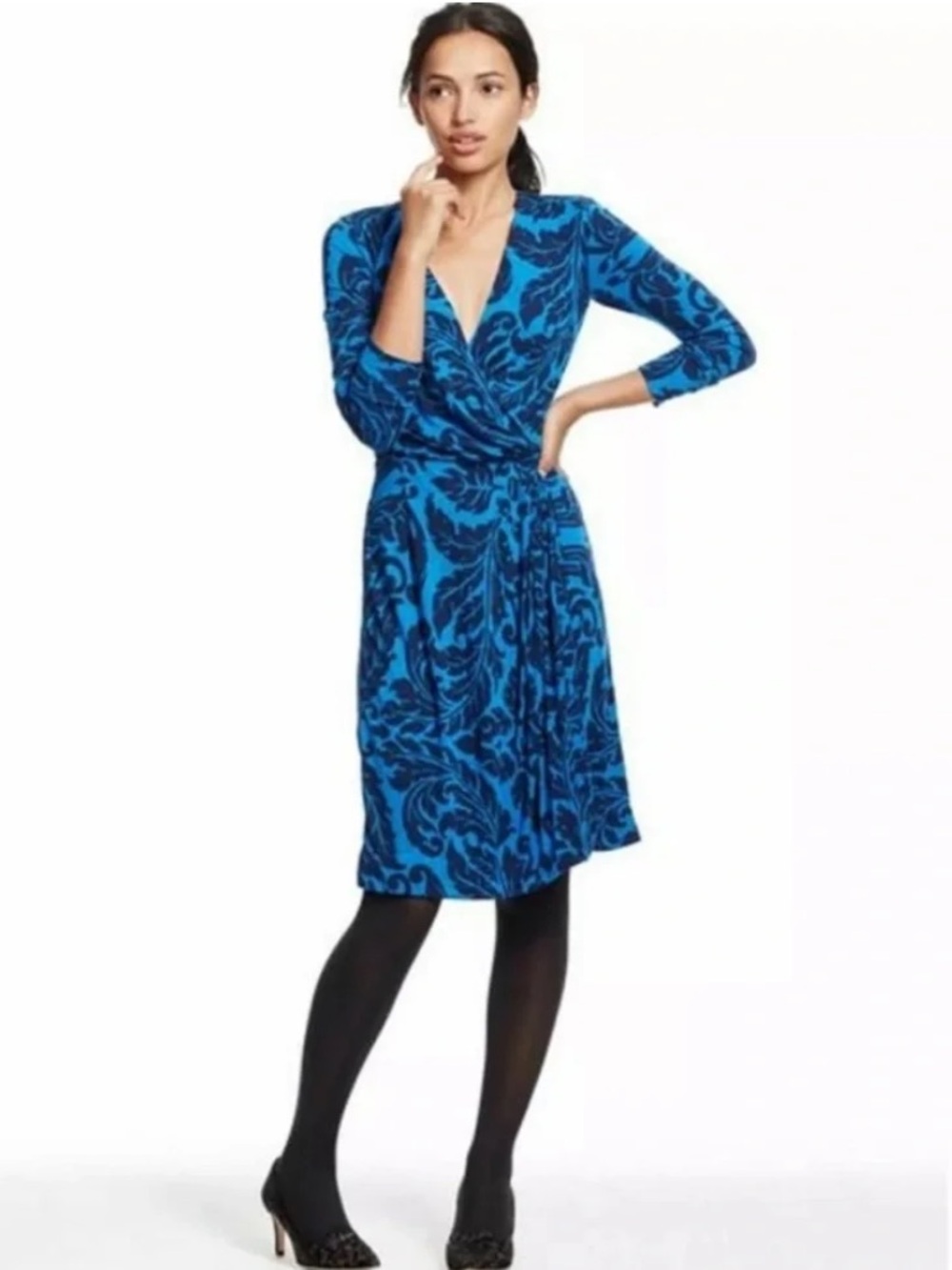 Boden Henrietta Faux Wrap Midi Dress Sz 14